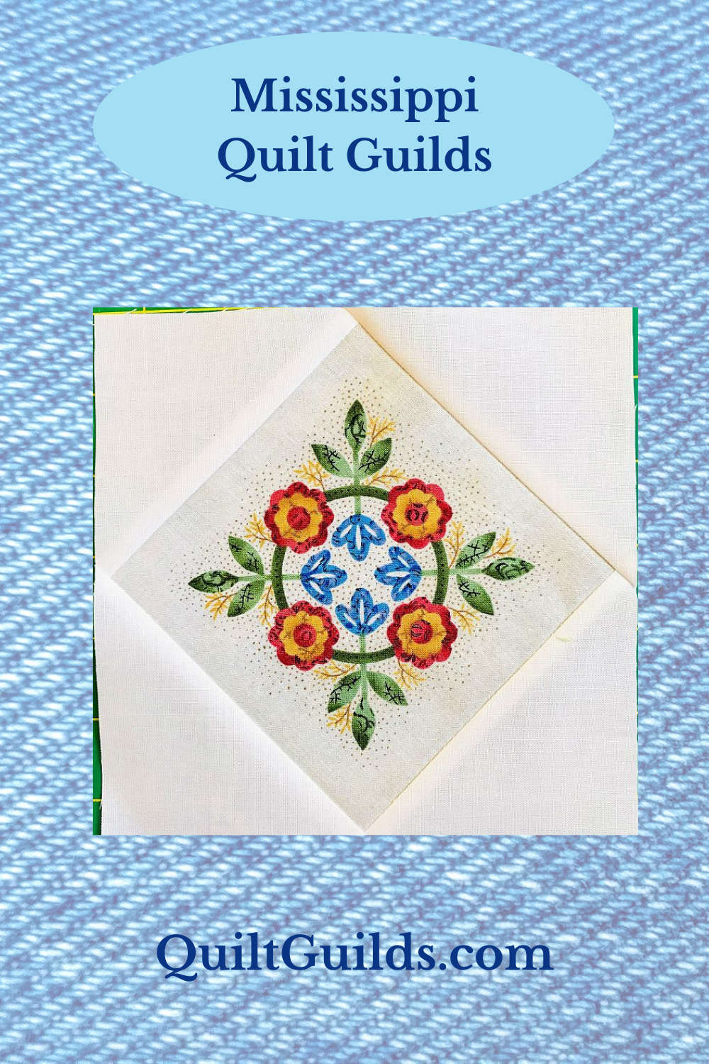 MS quilt guild pin