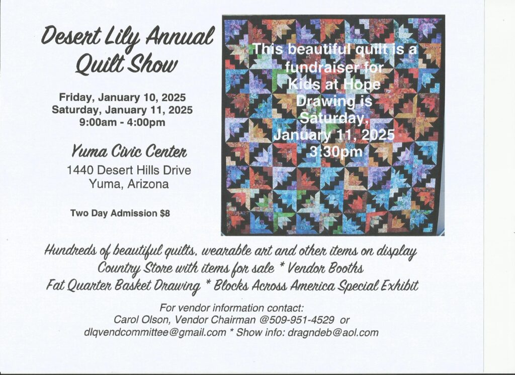 Desert Lily Quilt Show