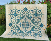 Quilt on lawn