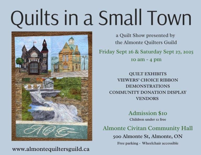 Almonte Quilters Guild Show Flyer