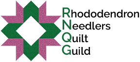 Rhododendron Needlers Quilt Guild Logo
